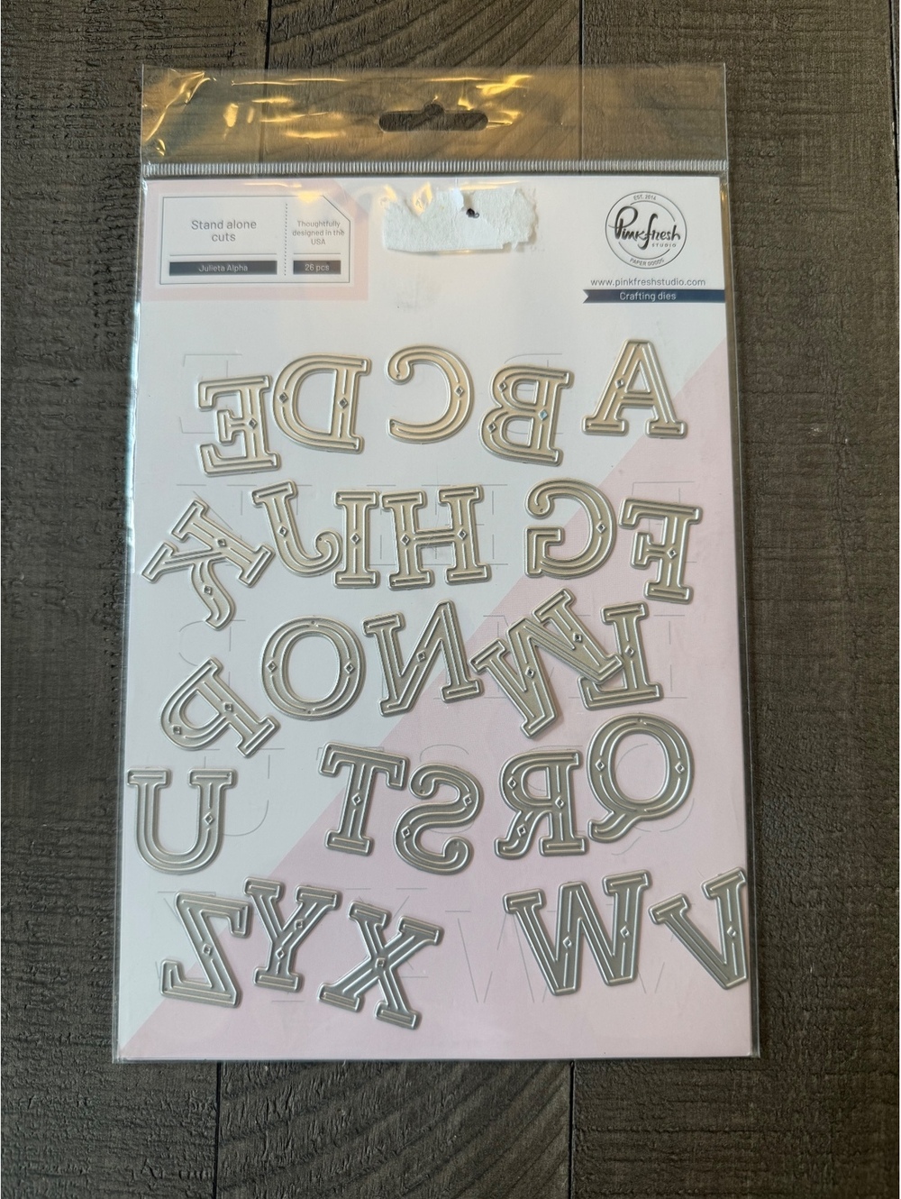 Pink Fresh Julieta Alpha alphabet die cut set